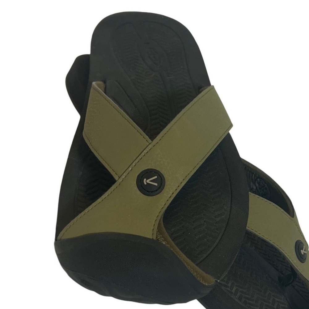 KEEN Waimea H2 Sandals Mens 12 Olive Green Toe Guard Flip Flop Slides